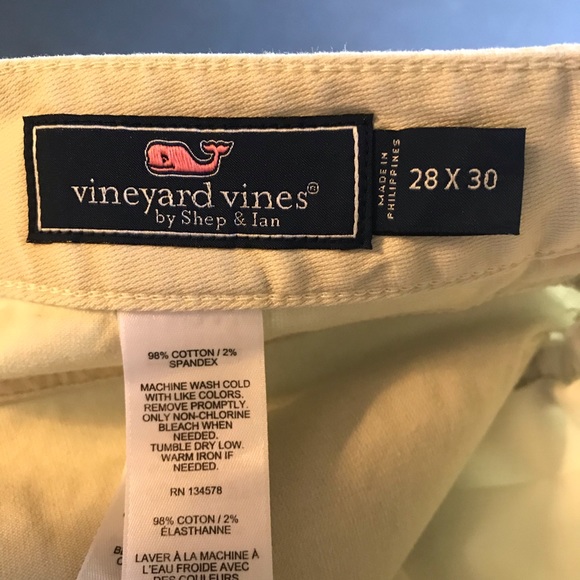 Vineyard Vines cream breaker pants size 28x30 Preowned. - Picture 6 of 7
